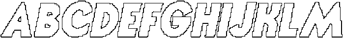 Seravine Pixel Outline otf (400) Font UPPERCASE