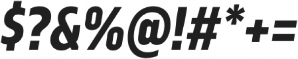 Serca Condensed Bold Italic otf (700) Font OTHER CHARS