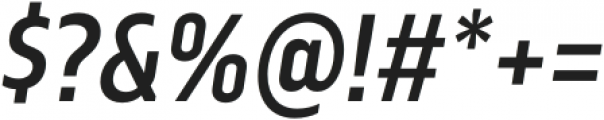 Serca Condensed Medium Italic otf (500) Font OTHER CHARS