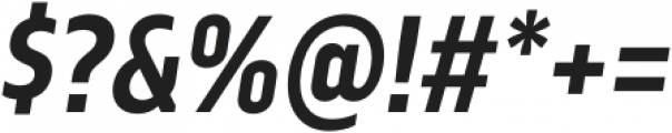Serca Condensed SemiBold Italic otf (600) Font OTHER CHARS