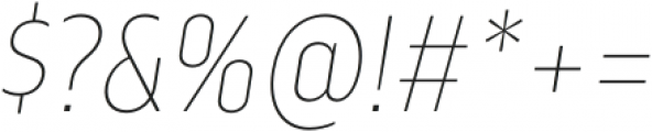 Serca Condensed Thin Italic otf (100) Font OTHER CHARS