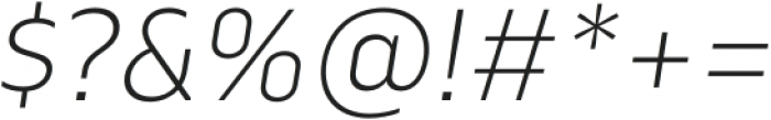 Serca ExtraLight Italic otf (200) Font OTHER CHARS