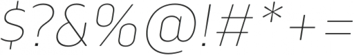 Serca Thin Italic otf (100) Font OTHER CHARS