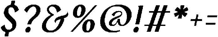 Serelia Italic ttf (400) Font OTHER CHARS
