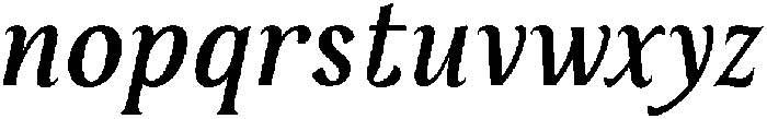 Serelia Italic ttf (400) Font LOWERCASE