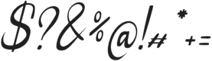 Serena Note Italic otf (400) Font OTHER CHARS