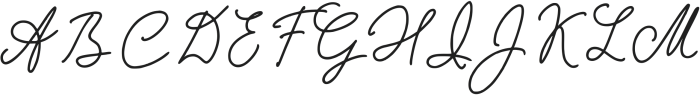Serenity Whisper Script otf (400) Font UPPERCASE