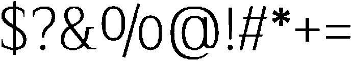 Serif MODERN ExtraLight otf (200) Font OTHER CHARS