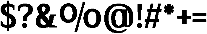 Serif MODERN Heavy otf (800) Font OTHER CHARS