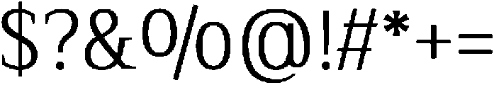 Serif MODERN Light otf (300) Font OTHER CHARS