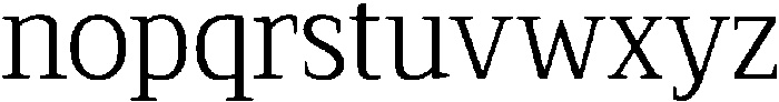 Serif MODERN Light otf (300) Font LOWERCASE