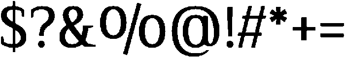 Serif MODERN Medium otf (500) Font OTHER CHARS