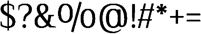 Serif MODERN Regular otf (400) Font OTHER CHARS