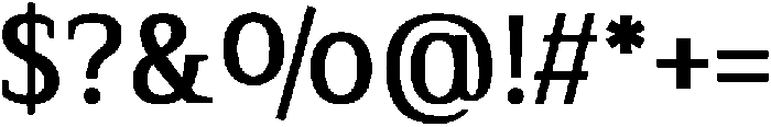 Serif MODERN SemiBold otf (600) Font OTHER CHARS