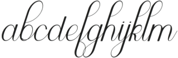 Serifora Script Italic otf (400) Font LOWERCASE