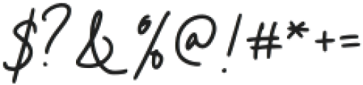 Sesoress Signature Regular otf (400) Font OTHER CHARS