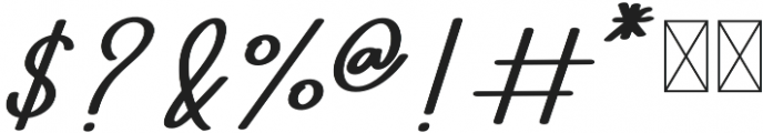 Seven Day Signature Regular otf (400) Font OTHER CHARS