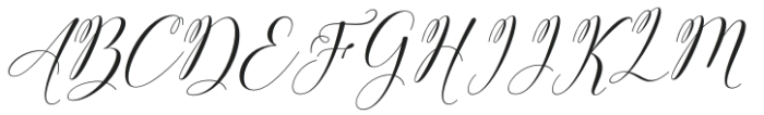 Seychell Script Slant Regular otf (400) Font UPPERCASE