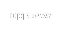 Severn-Thin.otf Font LOWERCASE