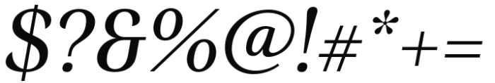 Senlot Extended Medium Italic Font OTHER CHARS