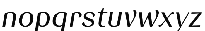 Senlot Extended Regular Italic Font LOWERCASE