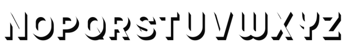 Sevastian Extrude Font LOWERCASE