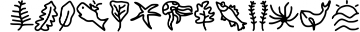 Sea Doodle Dingbat Font LOWERCASE