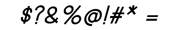 SEND Italic Font OTHER CHARS