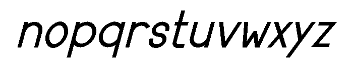 SEND Italic Font LOWERCASE
