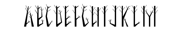 Seasonal Trees Font UPPERCASE