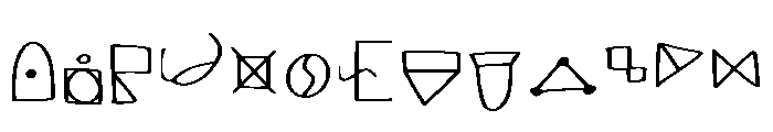 Secret Language Regular Font LOWERCASE