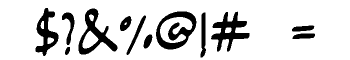 Self Confident Font OTHER CHARS