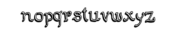 Semi Cursive Gut Font LOWERCASE