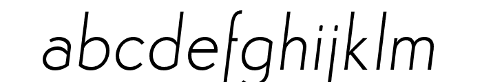Semplicita-LightItalic Font LOWERCASE
