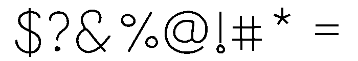 Senseless Font OTHER CHARS