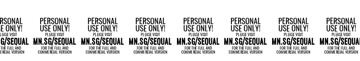 SequalBlackPERSONALUSE Font OTHER CHARS