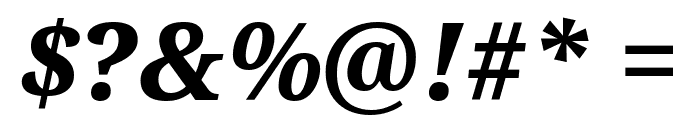 Serif ExtraBold Italic Font OTHER CHARS