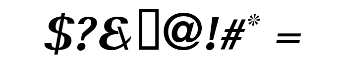 Serif Medium Italic Font OTHER CHARS