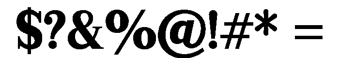 Serif Memorial Bold Font OTHER CHARS