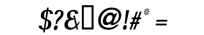 Serif Narrow Italic Font OTHER CHARS