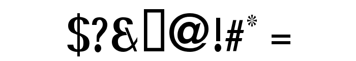 Serif Narrow Font OTHER CHARS