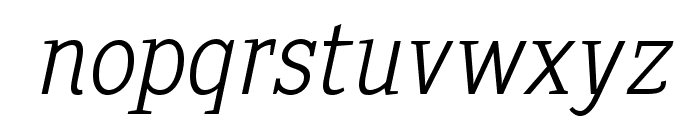 SextanLight-Italic Font LOWERCASE