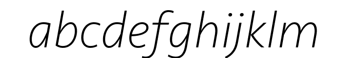 Seravek ExtraLight Italic Font LOWERCASE