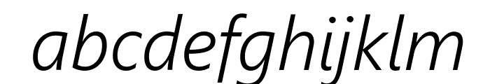 Segoe UI Semilight Italic Font LOWERCASE