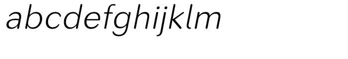 Seconda Round Thin Italic Font LOWERCASE