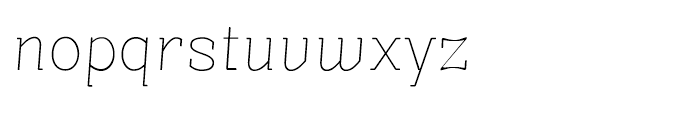 Segno UltraThin Font LOWERCASE