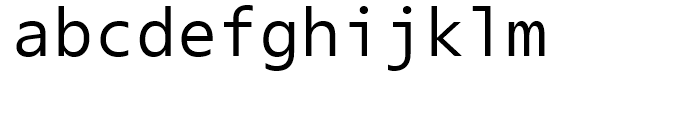 Segoe Mono Regular Font LOWERCASE