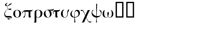 Selune Grec Font LOWERCASE