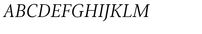 Senlot Serif Extended Book Italic Font UPPERCASE