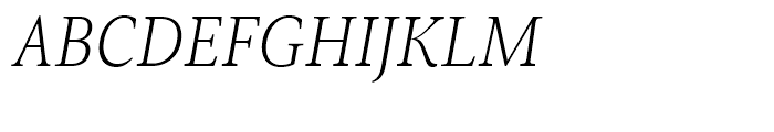 Senlot Serif Normal Thin Italic Font UPPERCASE
